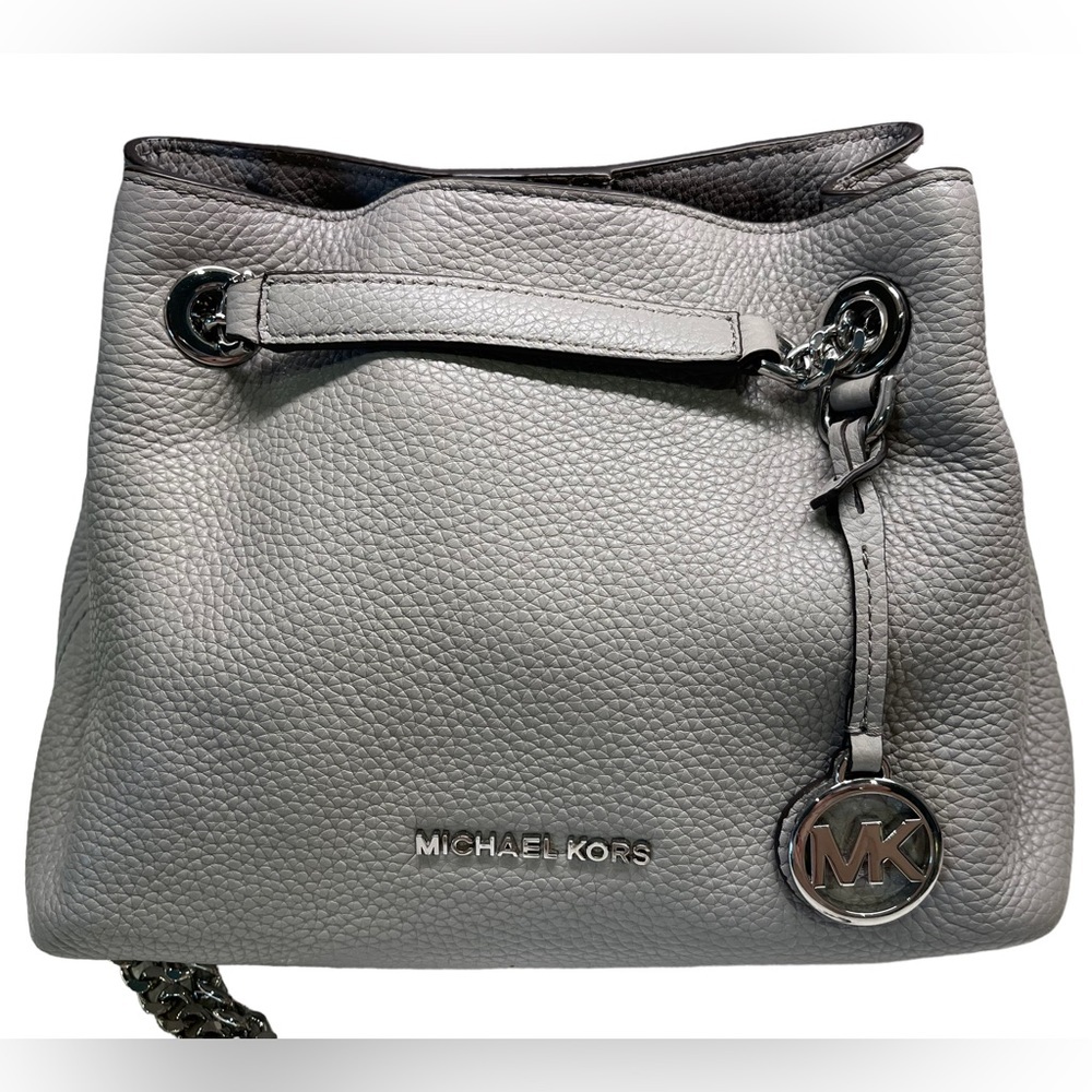Michael Kors - soft supple leather handbag, grey / silver with Dustbag